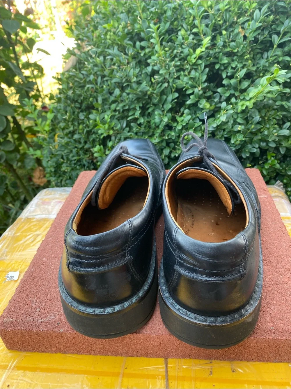 Ecco Men's Black Leather Lace-Up Dress Shoes Size 45/12US